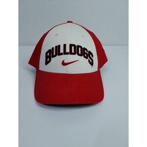 Nike Vtg Y2k Georgia Bulldogs Hat Cap Fitted OSFM White Red  UGA